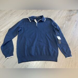 Classic Navy V-Neck Men's Sweater